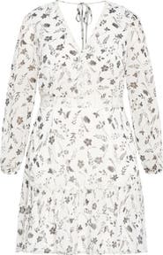 City Chic Kiki Floral Embroidered Long Sleeve Dress