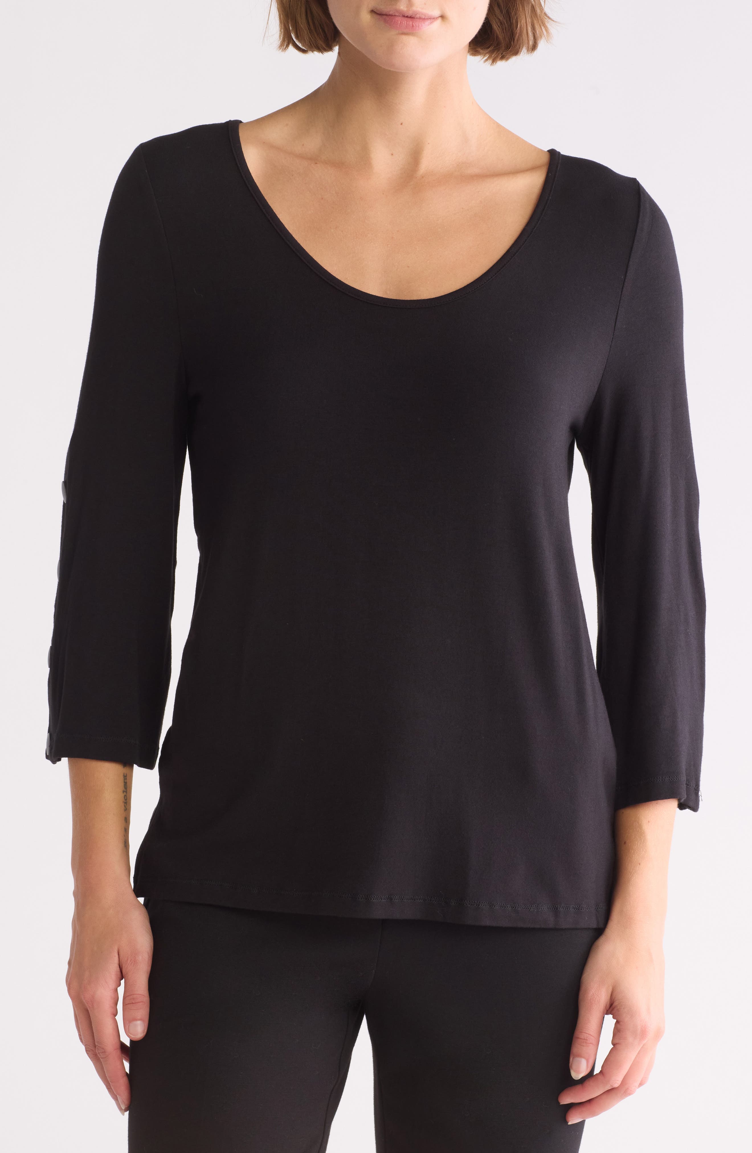 PATRIZIA LUCA Three Quarter Sleeve Top