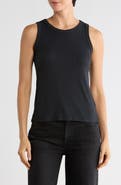 Halogen® Fitted Ribbed Tank Top