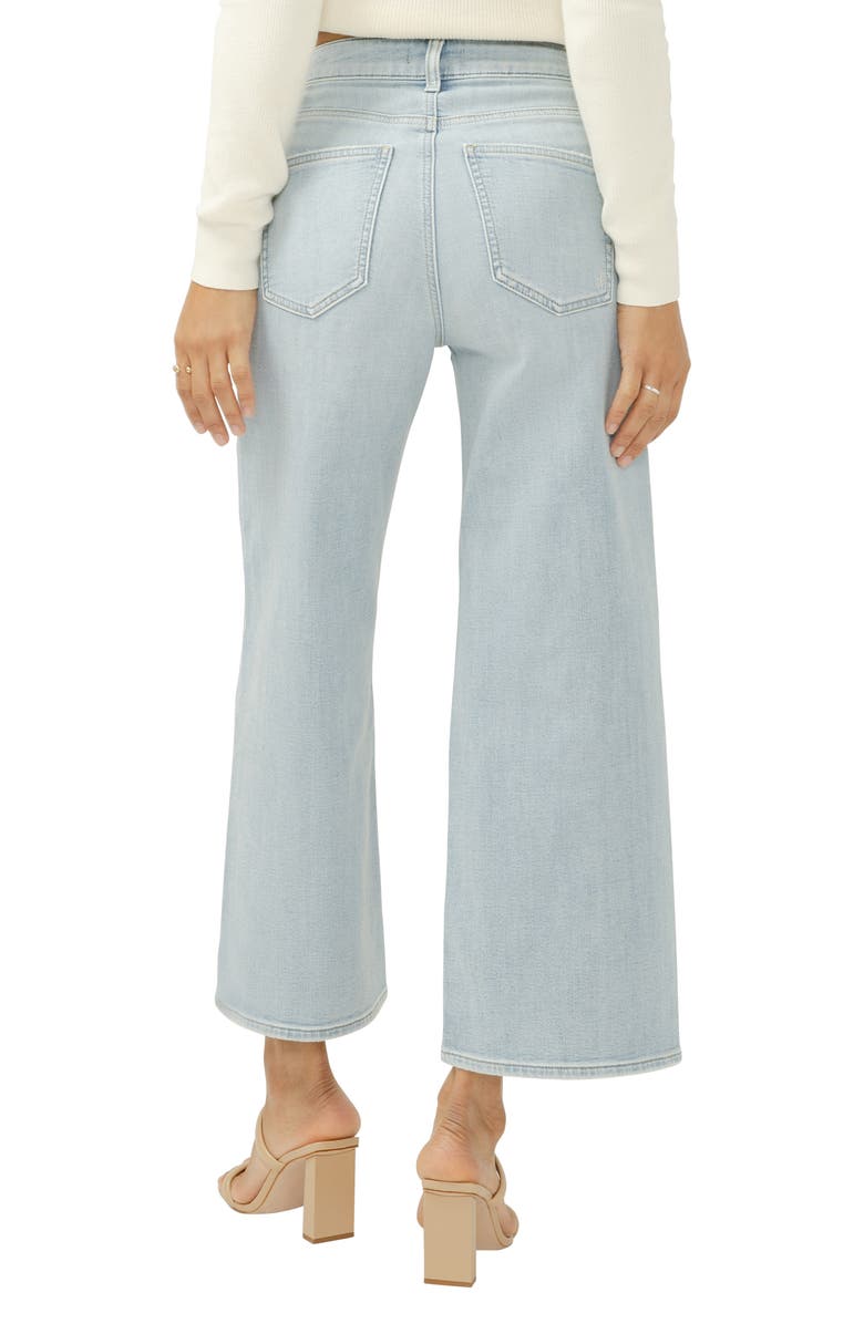 Silver Jeans Co. Avery Crop Wide Leg Jeans, Alternate, color, Grove