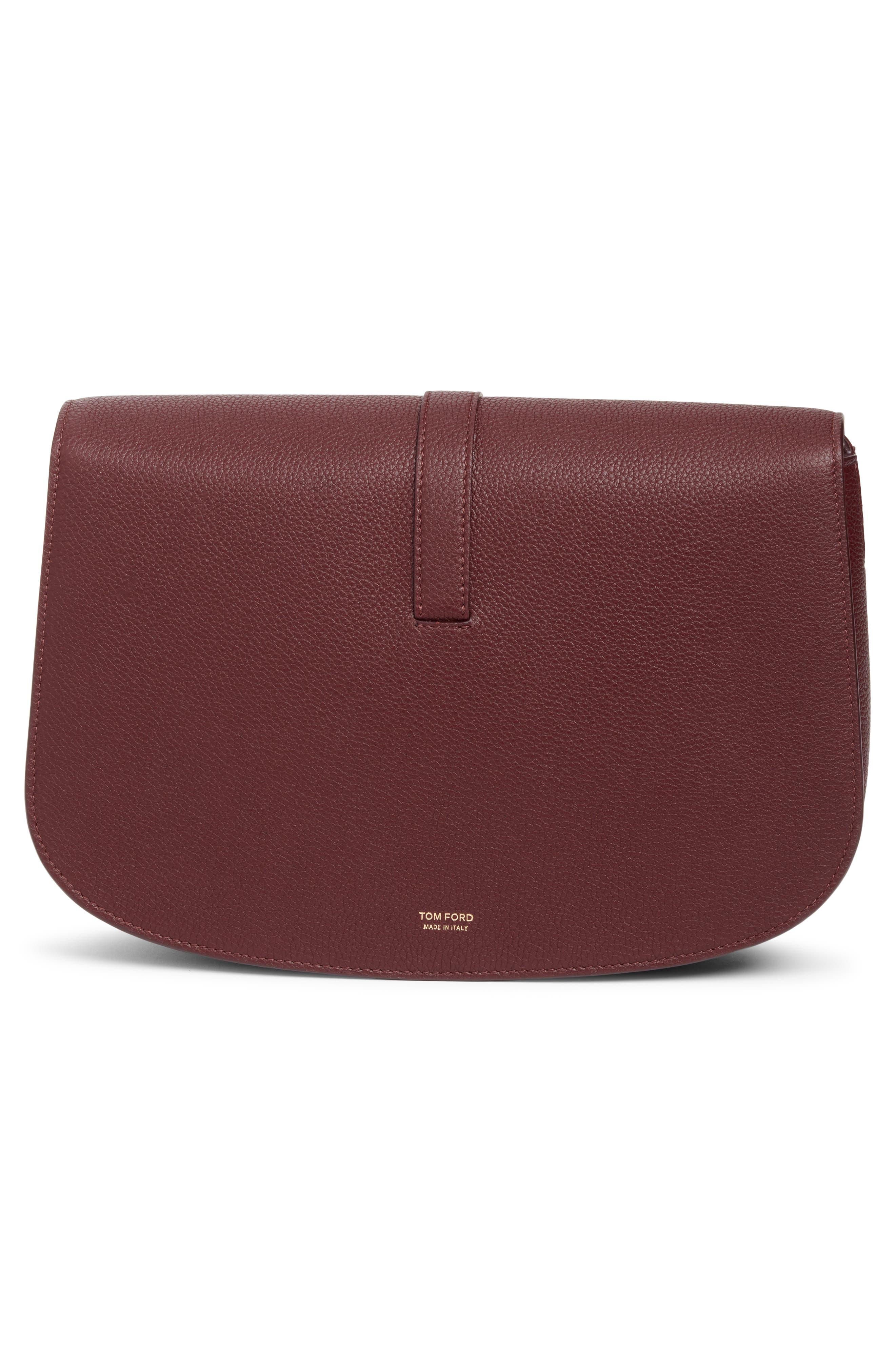 Medium Leather Crossbody Bag, Alternate, color, LOST CHERRY