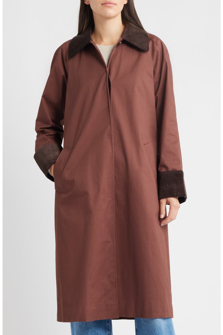 Levy Corduroy Trim Jacket, Alternate, color, RAISIN