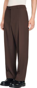 SANDRO Oversized wool trousers