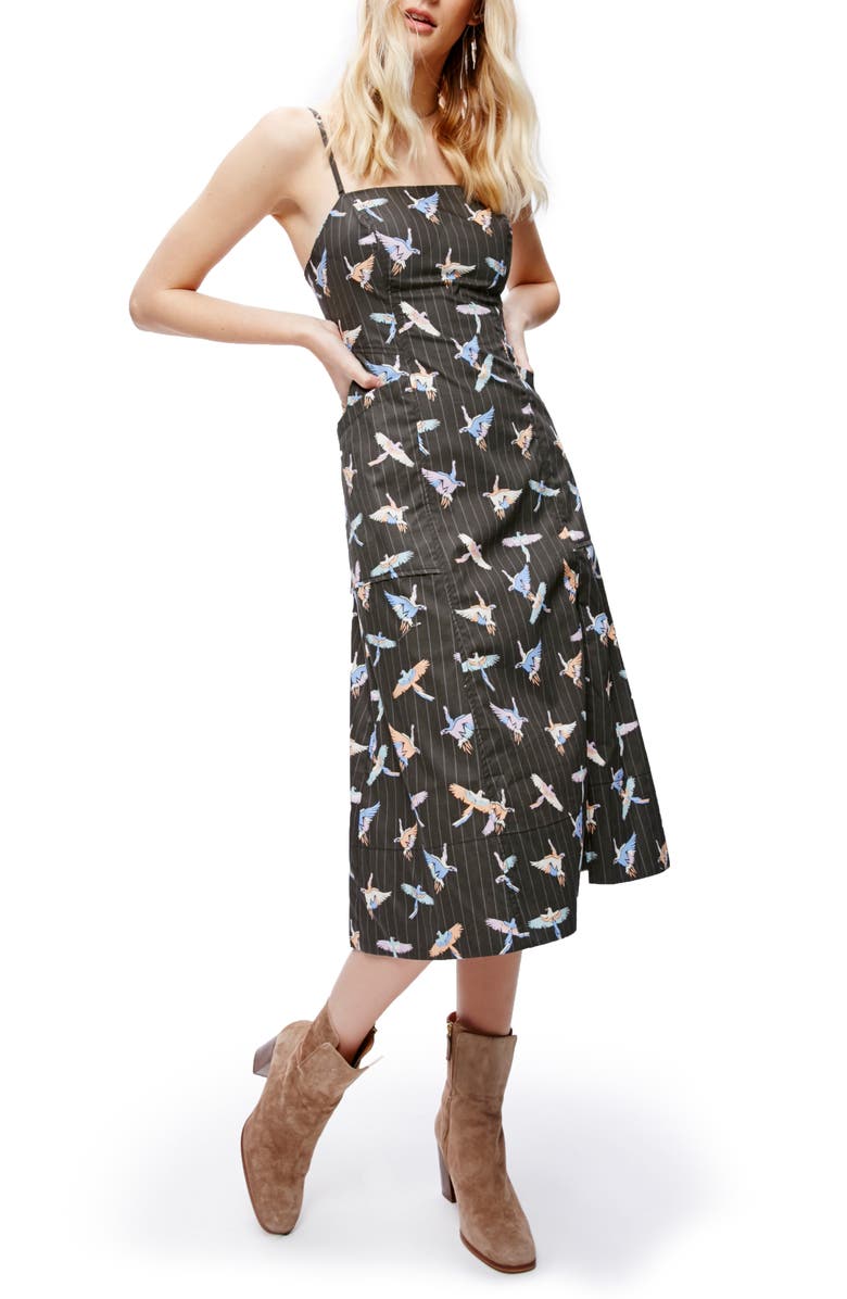 Free People Sunshine of Your Love Cotton Midi Dress, Alternate, color, 