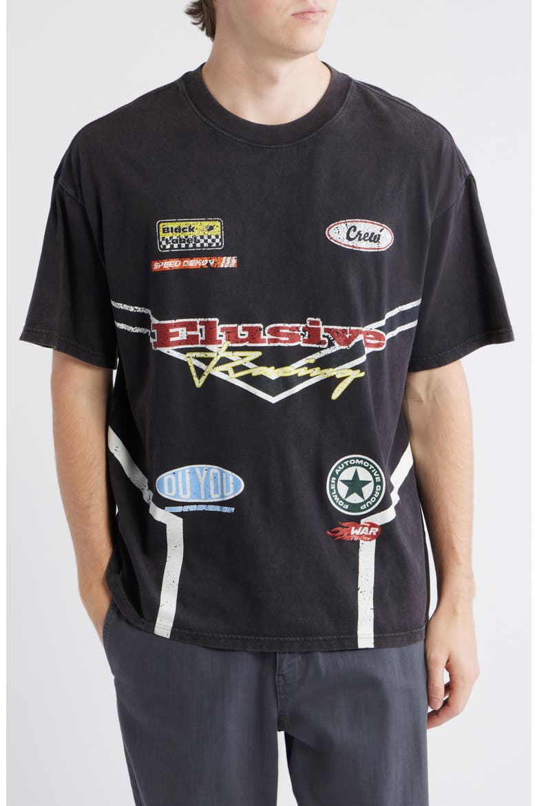 Elusive Cotton Graphic T-Shirt, Main, color, BLACK