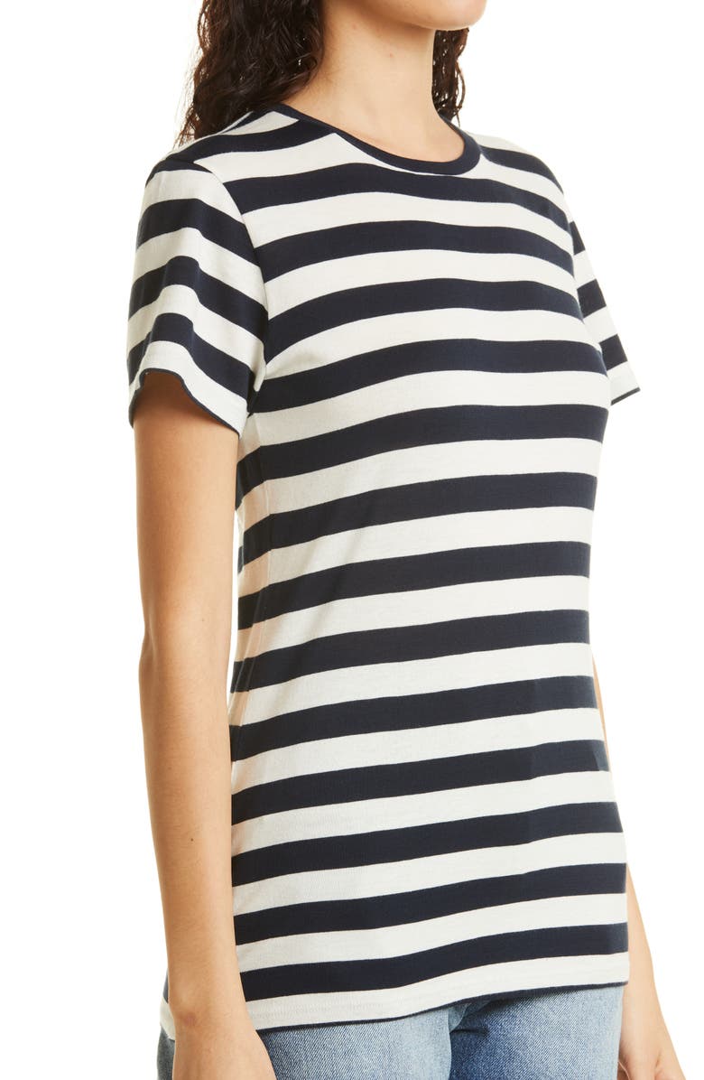 Nili Lotan Lana Stripe Cotton Top, Alternate, color,