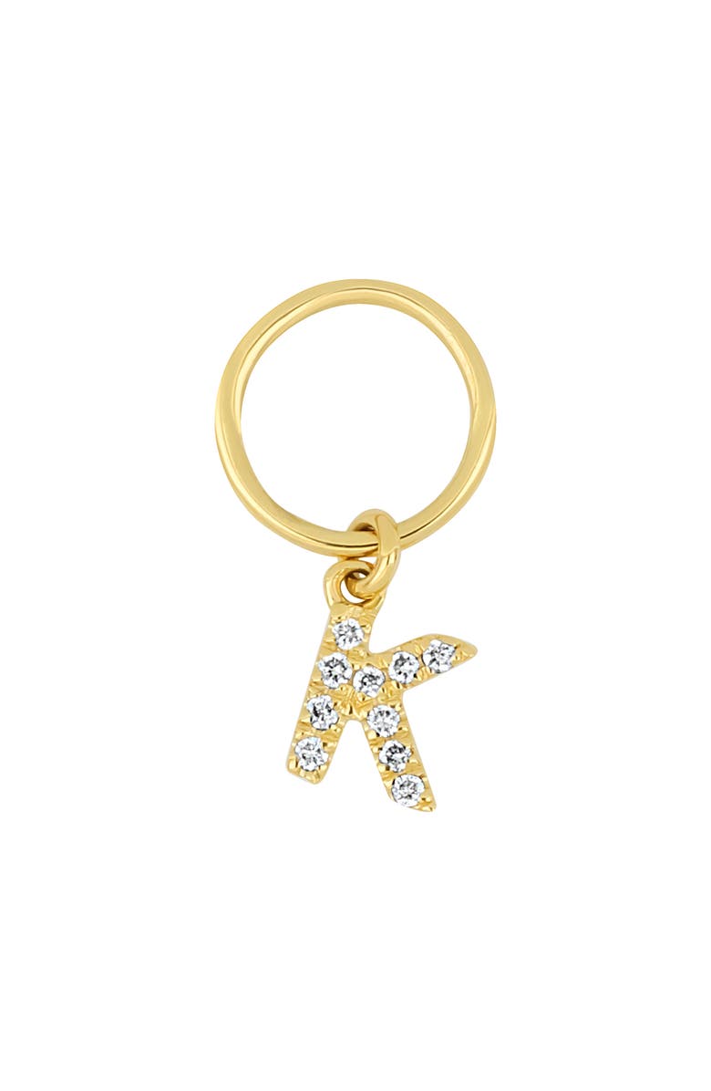 Bony Levy Icon Pavé Diamond 'K' Charm, Main, color, 