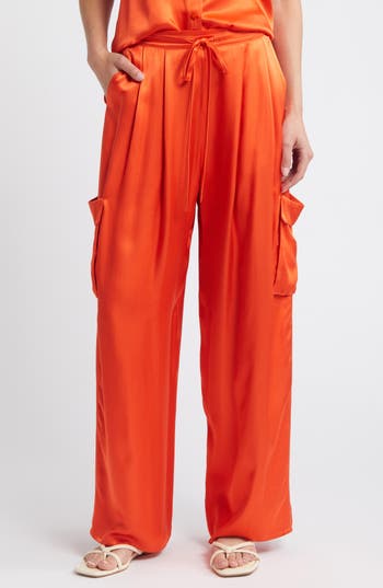 NATION LTD NATION LTD ROMEO FLUID SATIN CARGO PANTS