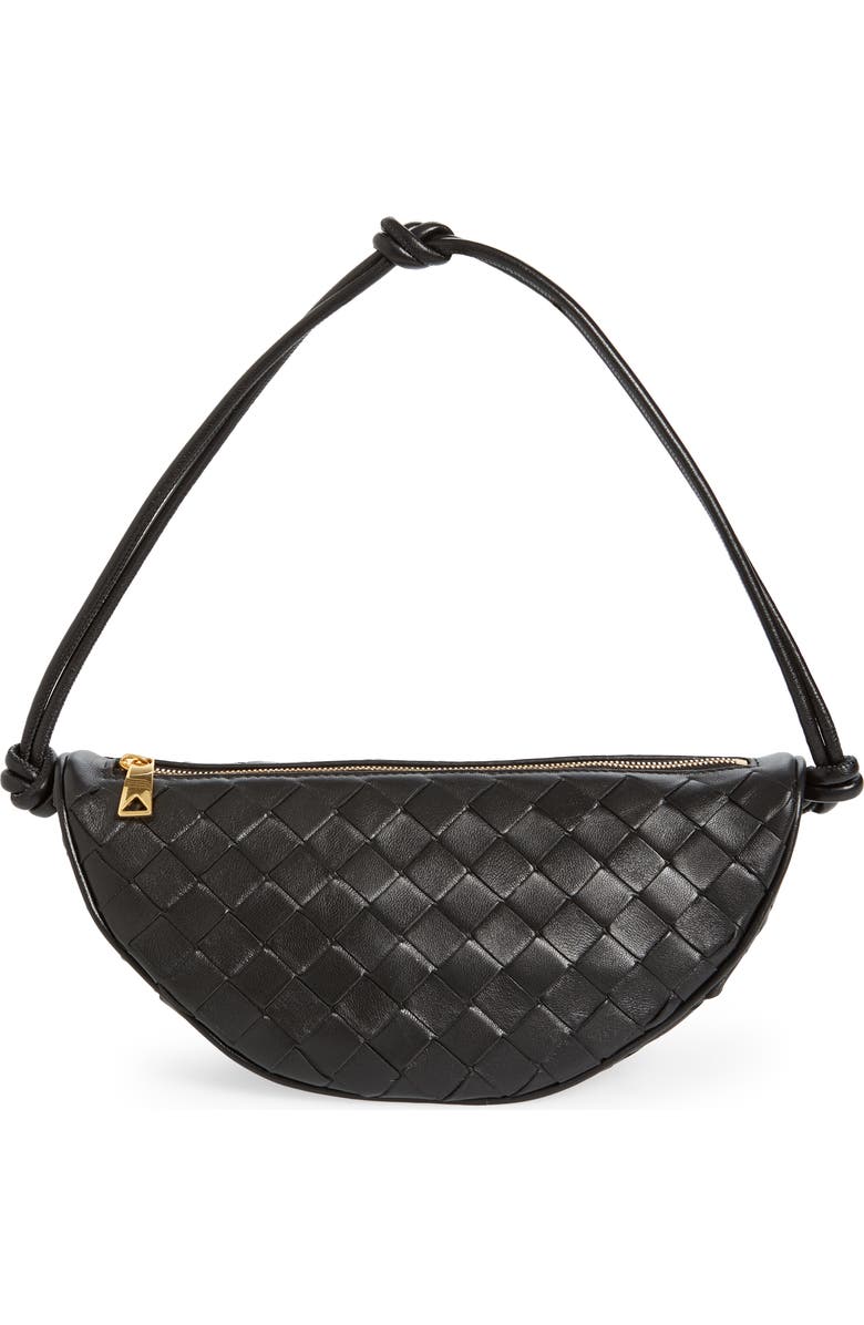 Bottega Veneta Half Moon Intrecciato Leather Pouch, Main, color,