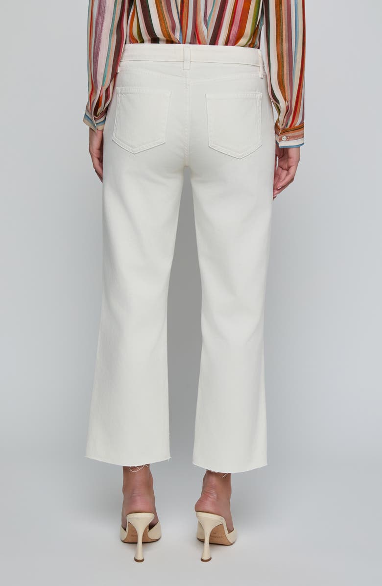 L'AGENCE Wanda Wide Leg Crop Jeans, Alternate, color, Light Ecru