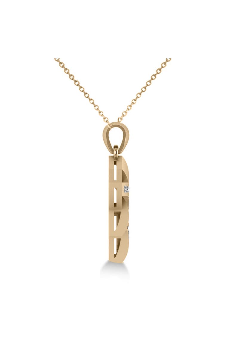 Diamond Star of David Pendant Necklace 14k, Alternate, color, Yellow Gold
