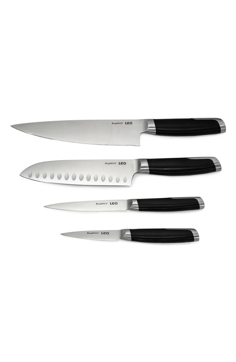 BergHOFF 4-Piece Stainless Steel Cutlery Set, Main, color, Black