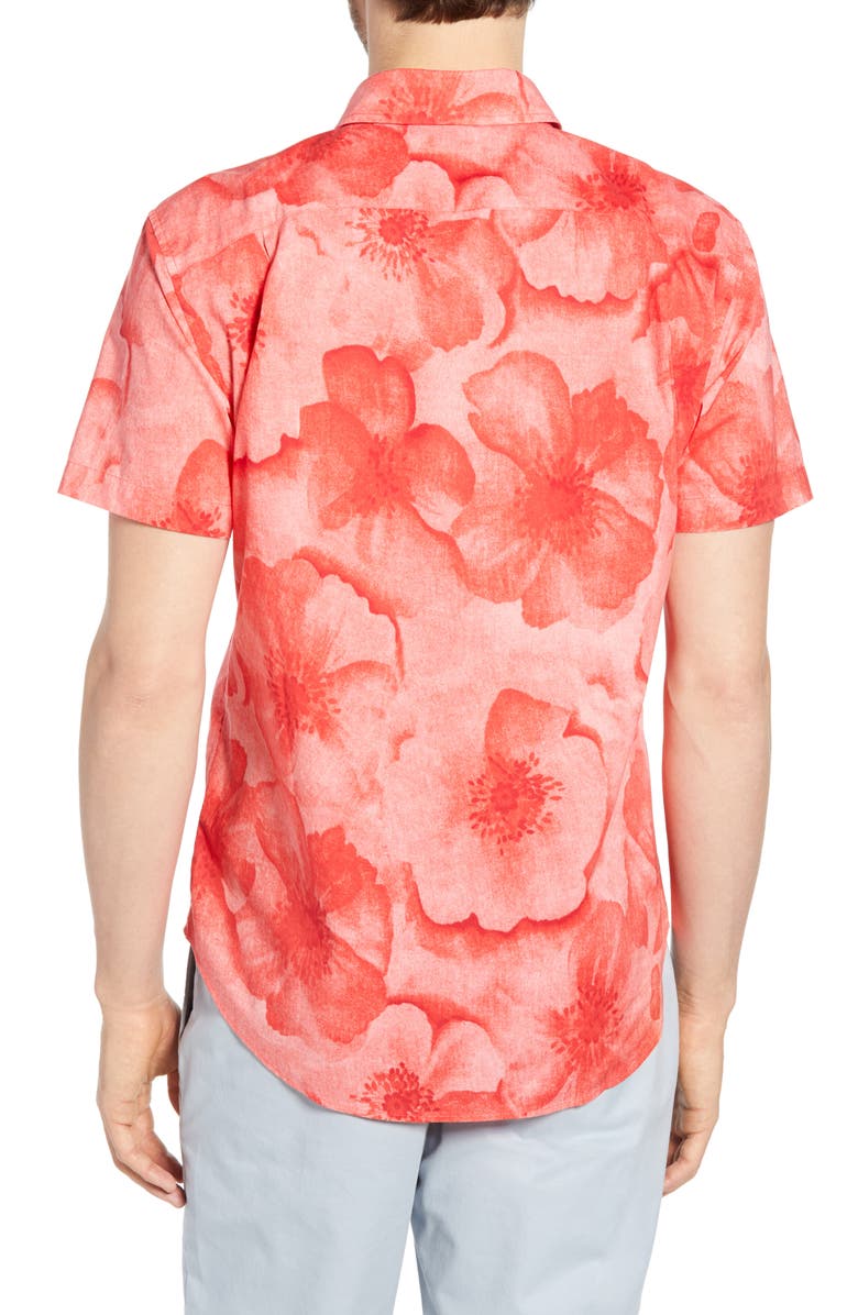 Bonobos Riviera Slim Fit Floral Print Cotton Sport Shirt, Alternate, color, 