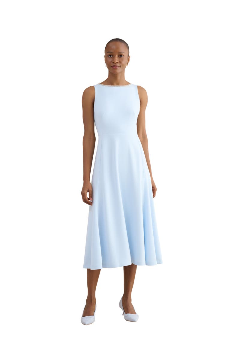 HOBBS LONDON Beatrix Embellished Midi Dress, Main, color, Pale Blue