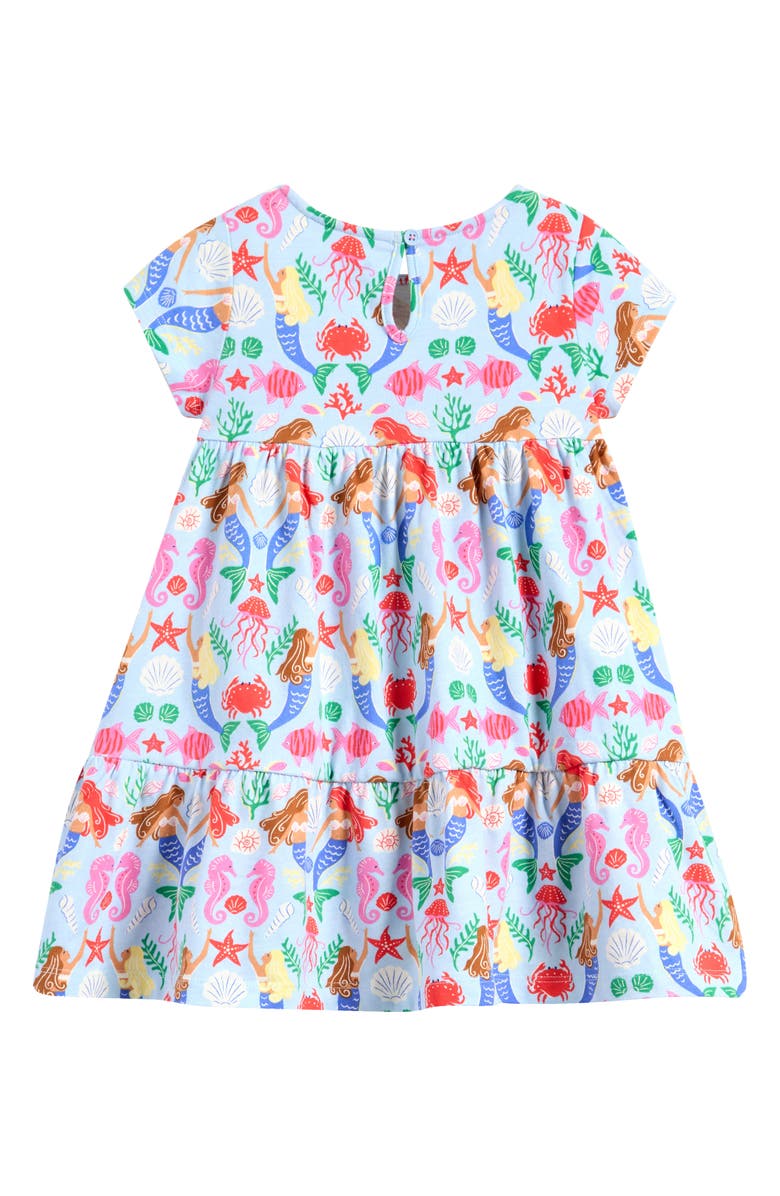 Mini Boden Kids' Mermaid Print Twirly Jersey Dress, Alternate, color, 