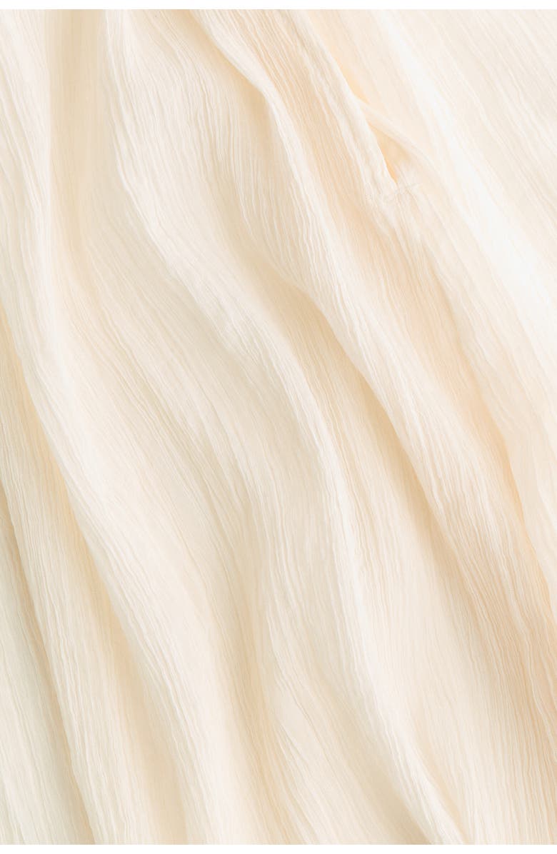 H&M Scarf-collar Chiffon Top, Alternate, color, Cream