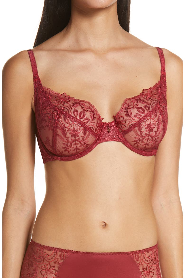 Scene Stealer Underwire Bra, Main, color, TIBETAN RED