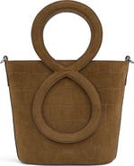 Fini Infinity Bag - Coffee Brown Croc Embossed Suede