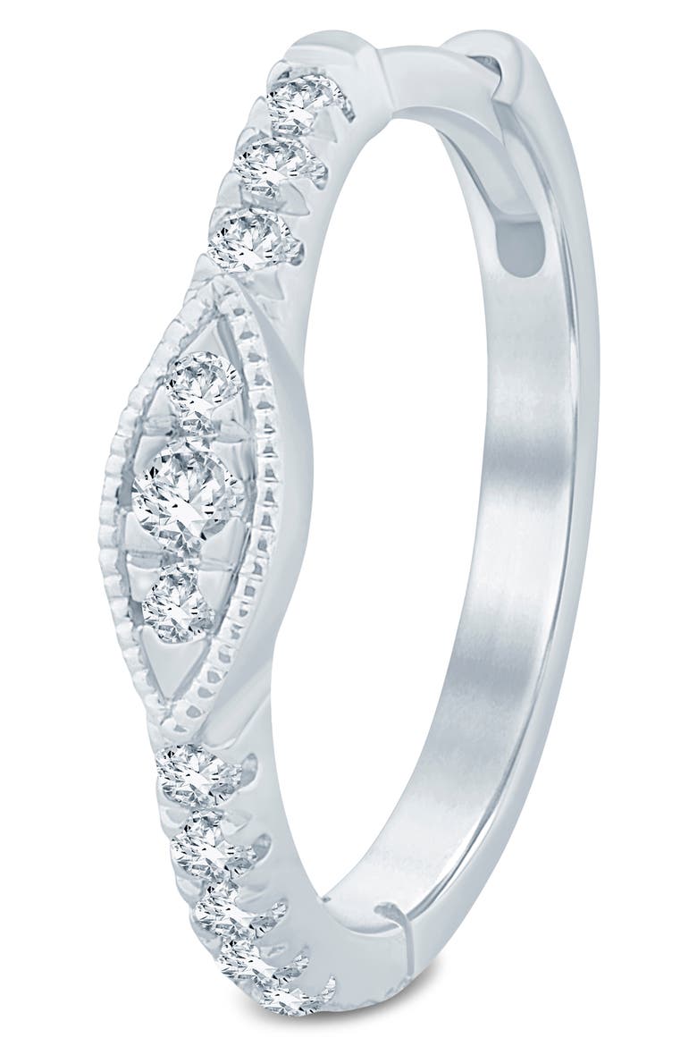 Diamond Hoop Earrings - 0.16ct., Alternate, color, WHITE