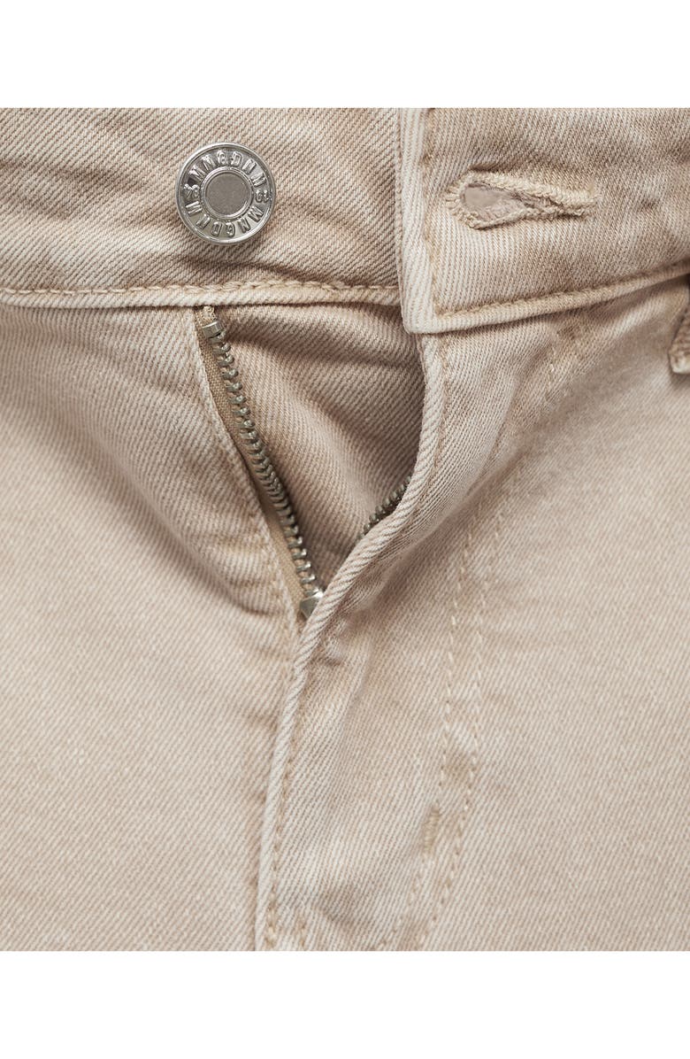 MANGO Sienna Raw Hem Crop Flare Jeans, Alternate, color, Sand