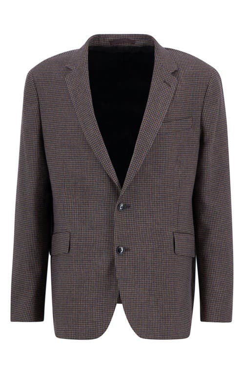 Barbour Holloway Micro Houndstooth Brushed Wool Blend Sport Coat In Brown