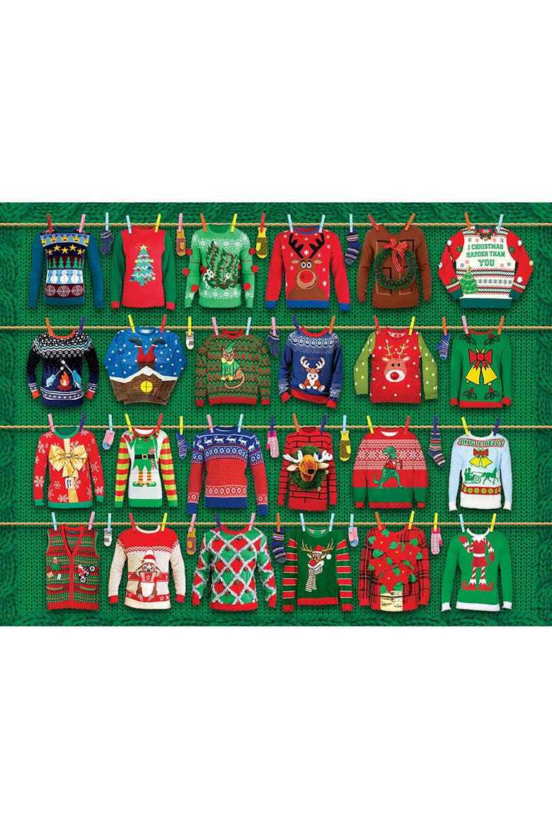 Puzzle Tin Ugly Christmas Sweaters 550 Piece, Alternate, color, Multicolored