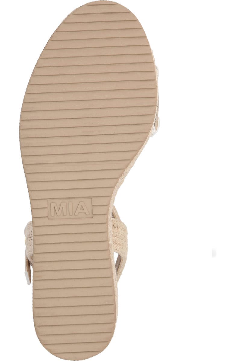 MIA Becky Ankle Strap Espadrille Platform Wedge Sandal, Alternate, color, Natural/ Ecru