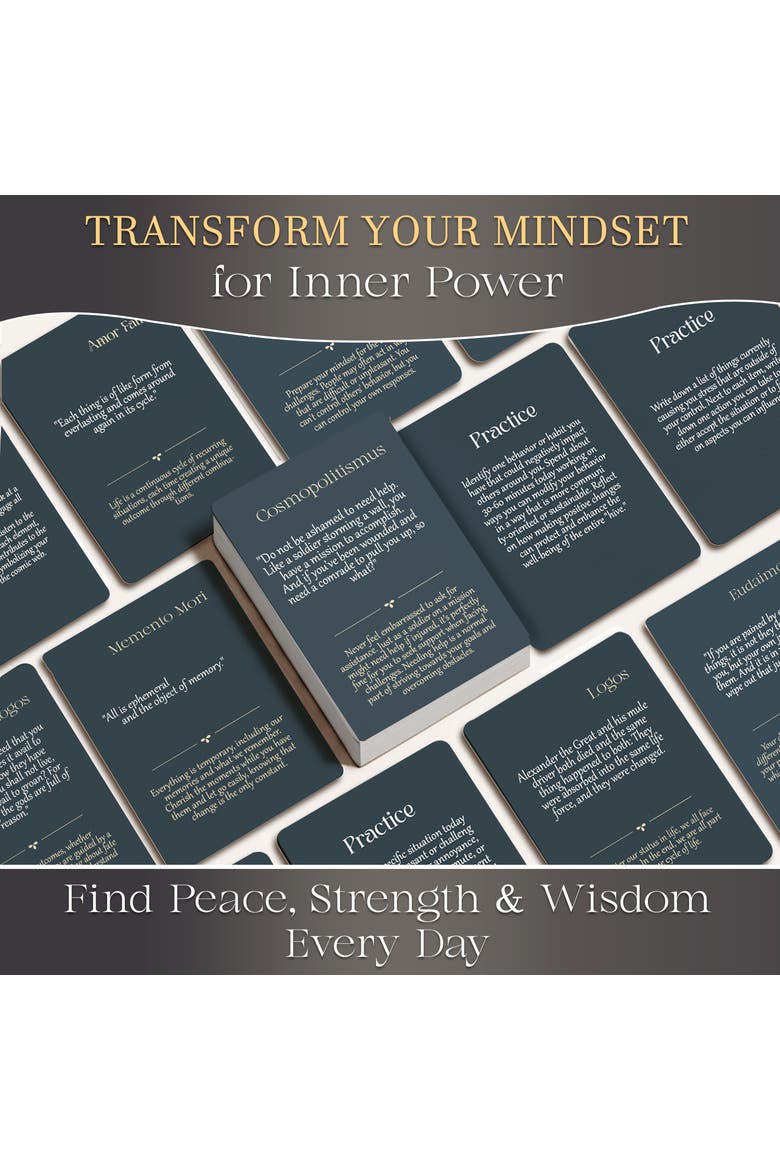 Stoicism Quotes Calendar & Card Set, Alternate, color, Stoicism