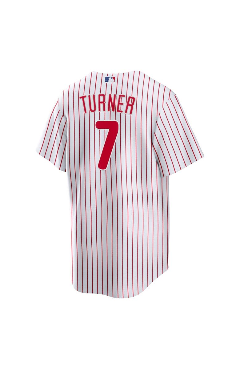 Nike Men's Nike Trea Turner White Philadelphia Phillies Home Replica Player Jersey, Alternate, color, 