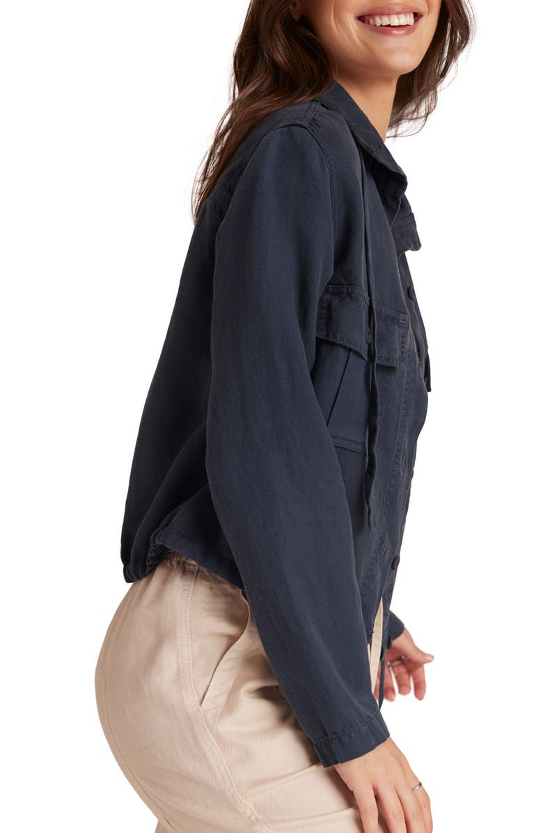 Bella Dahl River Drawstring Waist Utility Jacket, Alternate, color, Coastal Navy