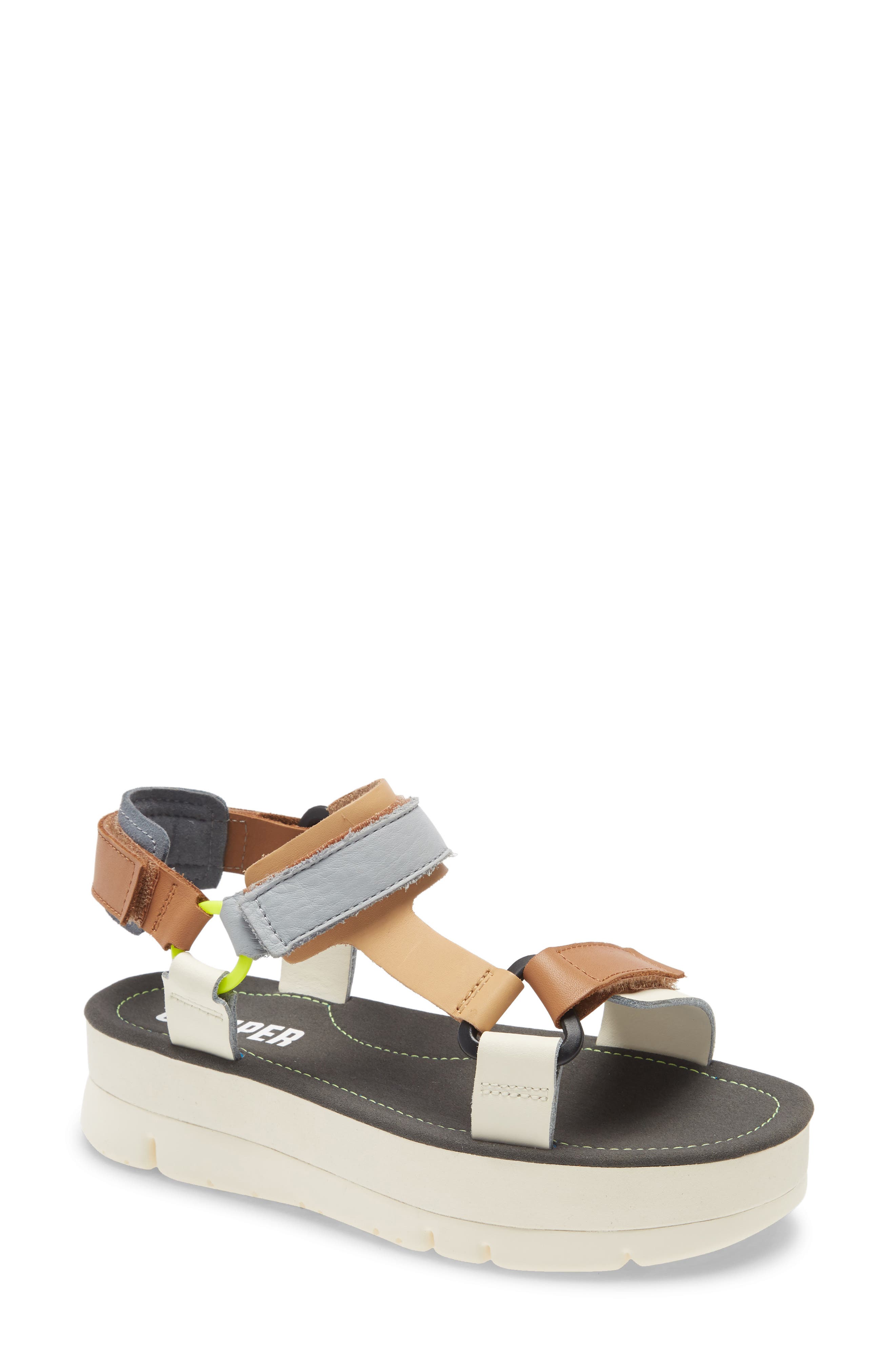 Oruga Up Sport Sandal, Main, color, WHITE MULTICOLOR LEATHER