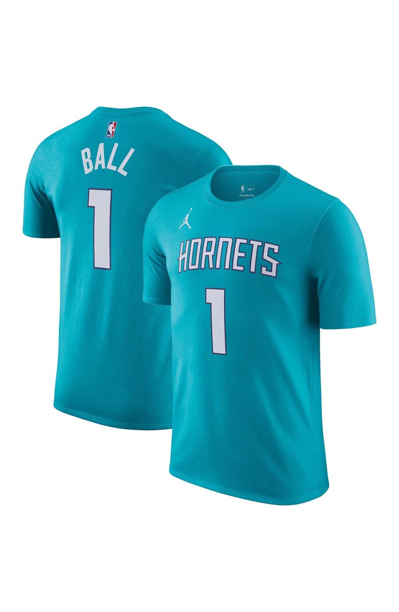 Nike Men's Nike LaMelo Ball Teal Charlotte Hornets Icon 2022/23 Name & Number T-Shirt, Alternate, color, Teal