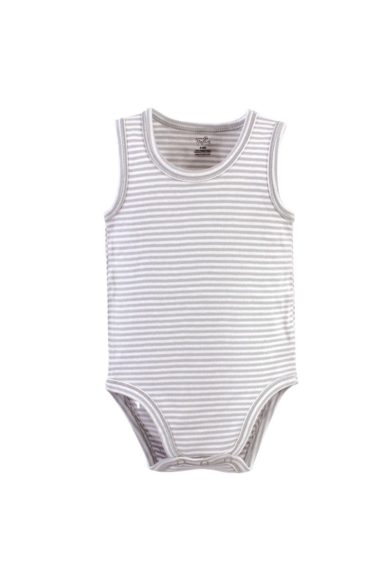 Touched by Nature Five-Piece Organic Cotton Sleeveless Bodysuits, Alternate, color, Milk & Cookies