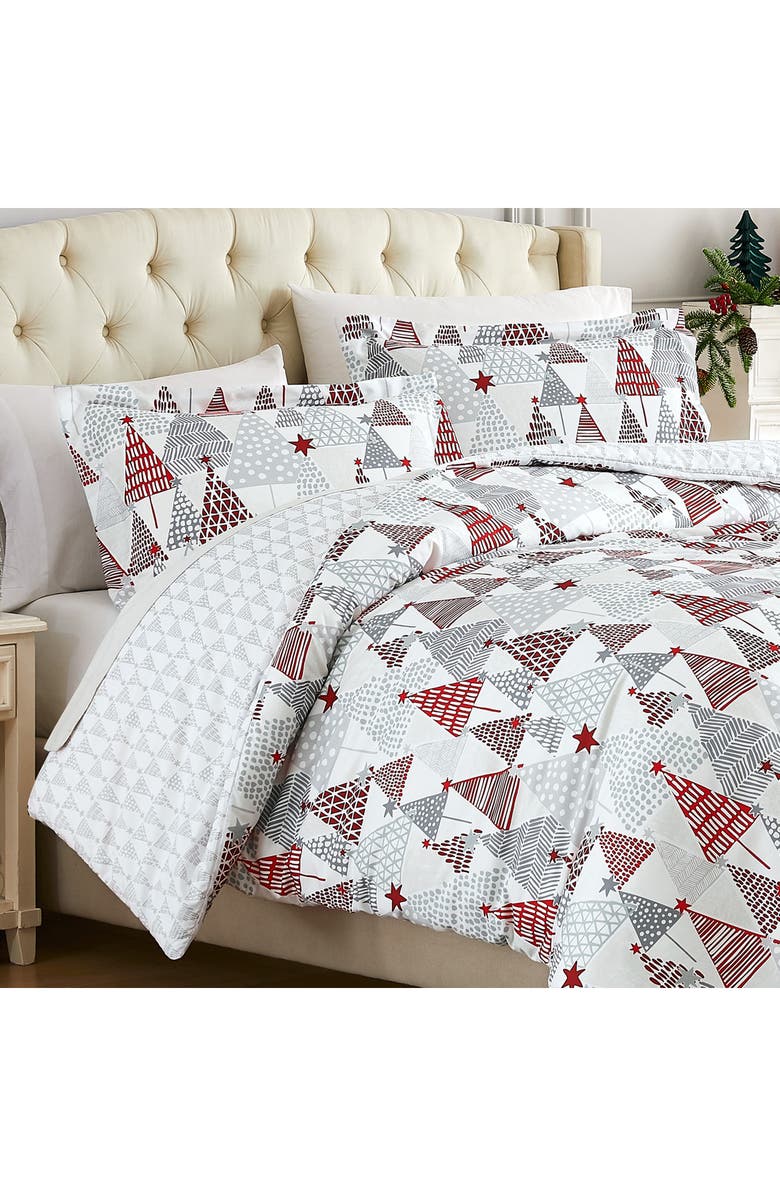 SOUTHSHORE FINE LINENS Merry and Bright Oversize Holiday Duvet Set, Alternate, color, Merry And Bright
