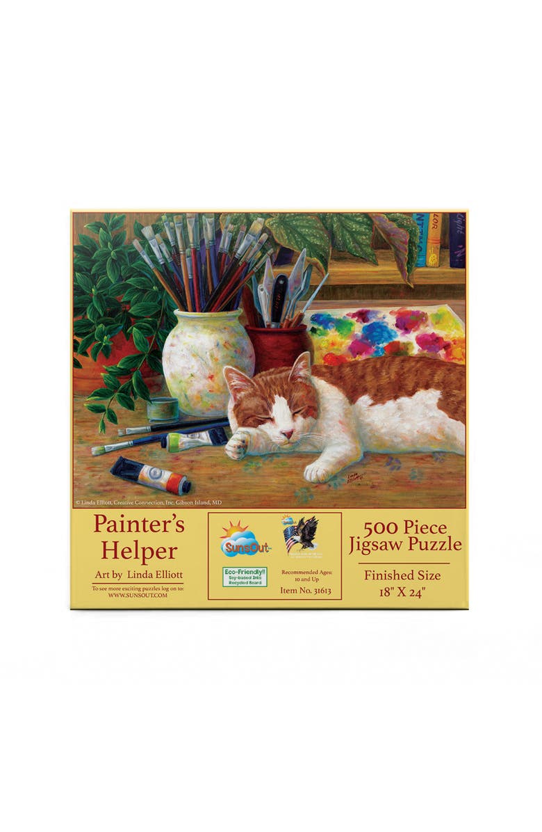 Sunsout Painter's Helper 500 piece Jigsaw Puzzle for Adults, Alternate, color, Multicolor