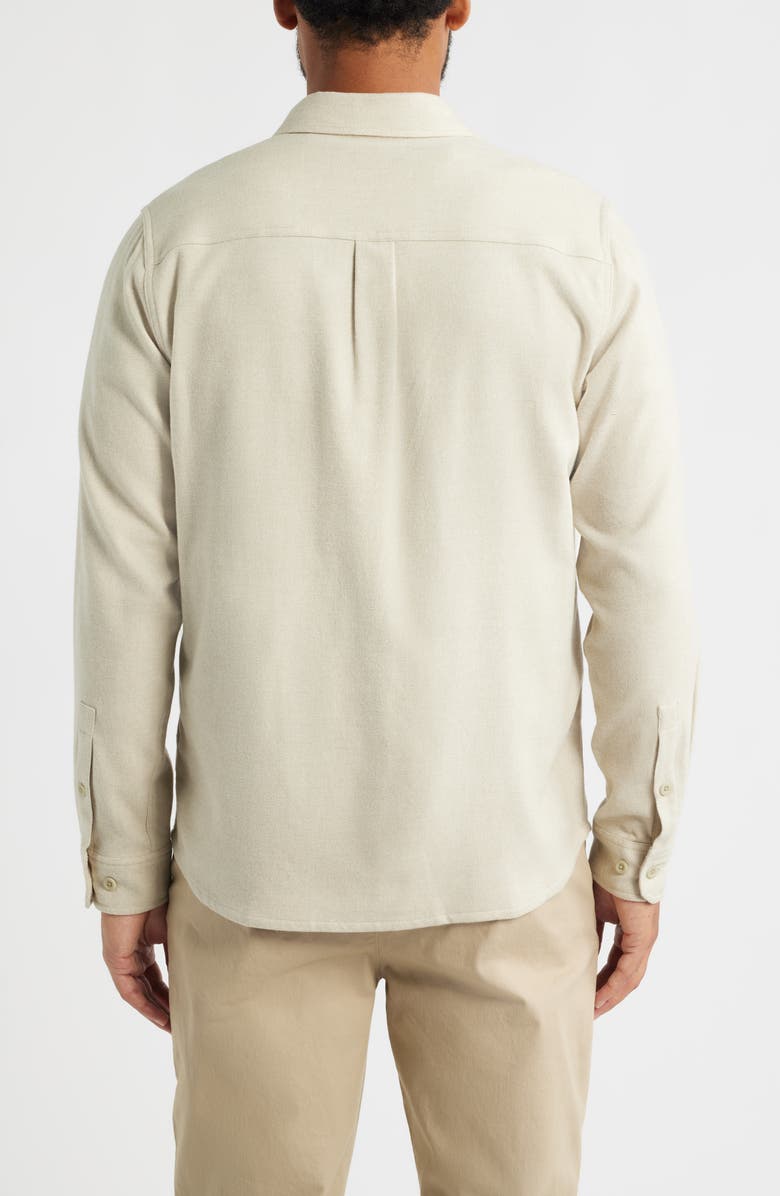 Free Fly SeaWool Flannel Button-Up Shirt, Alternate, color, Sandstone