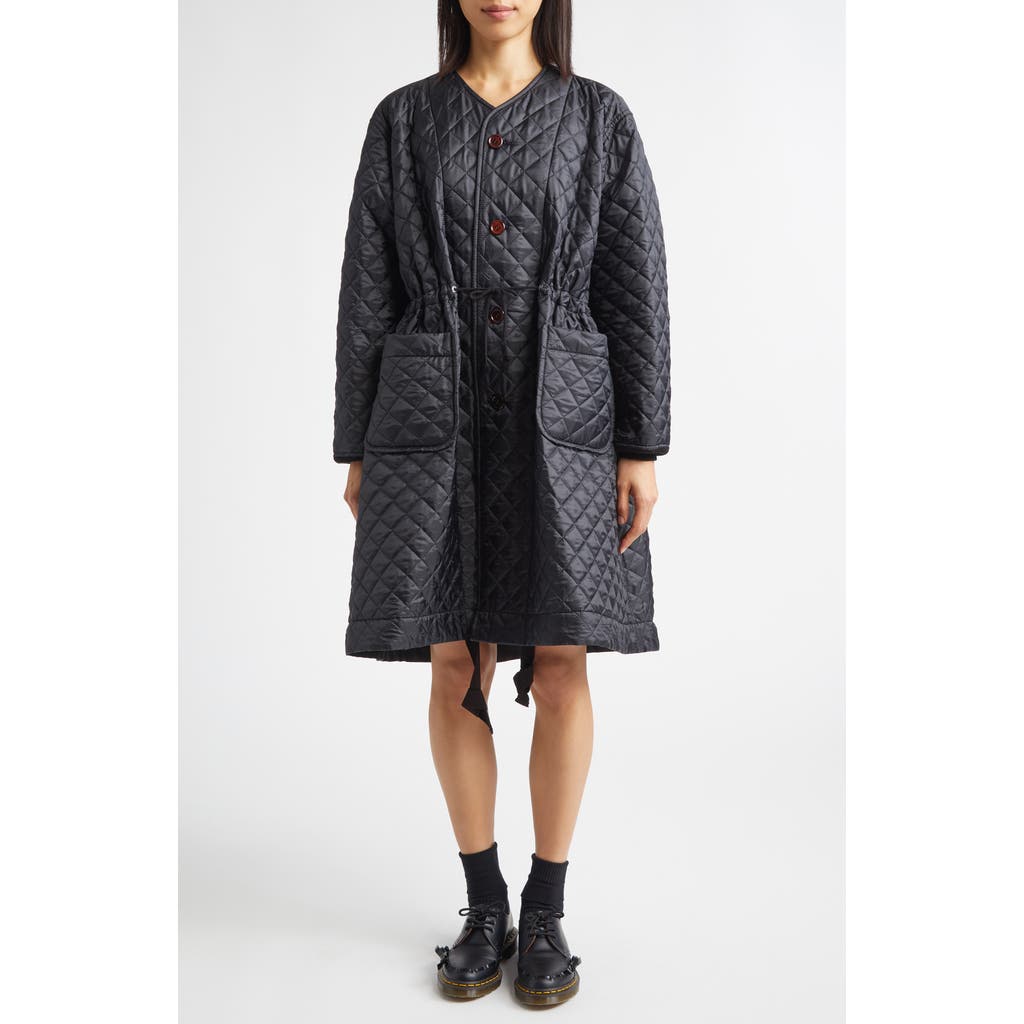 Tao Comme Des Garçons Reversible Quilted Coat In Black