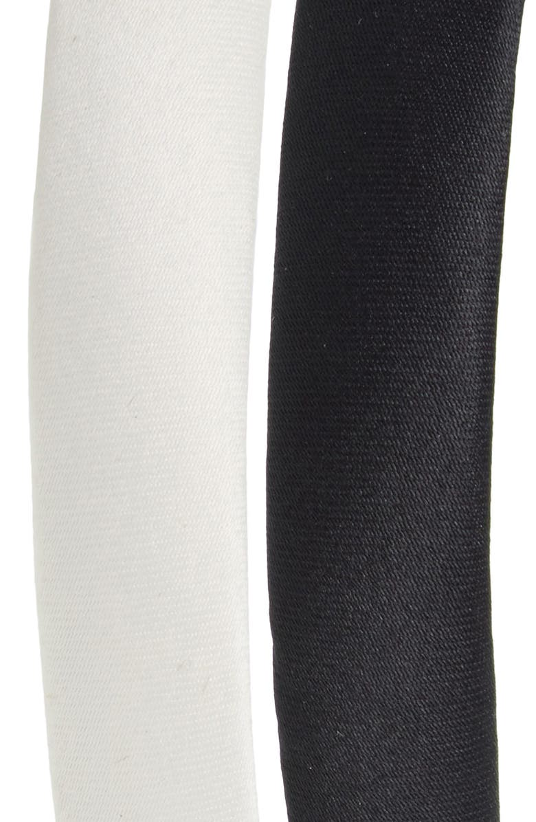 Tasha 2-Pack Skinny Solid Headband, Alternate, color, Black/Ivory
