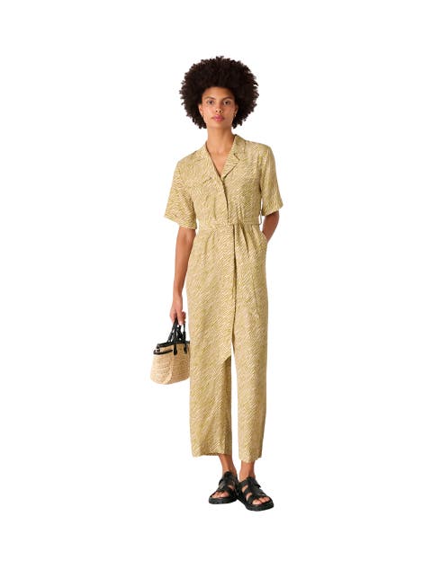 Kelly Tiger Flame Cropped Jumpsuit