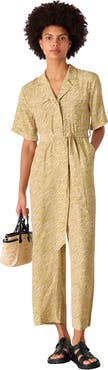 Whistles Kelly Tiger Flame Cropped Jumpsuit