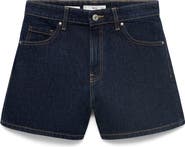 MANGO High Waist Denim Shorts