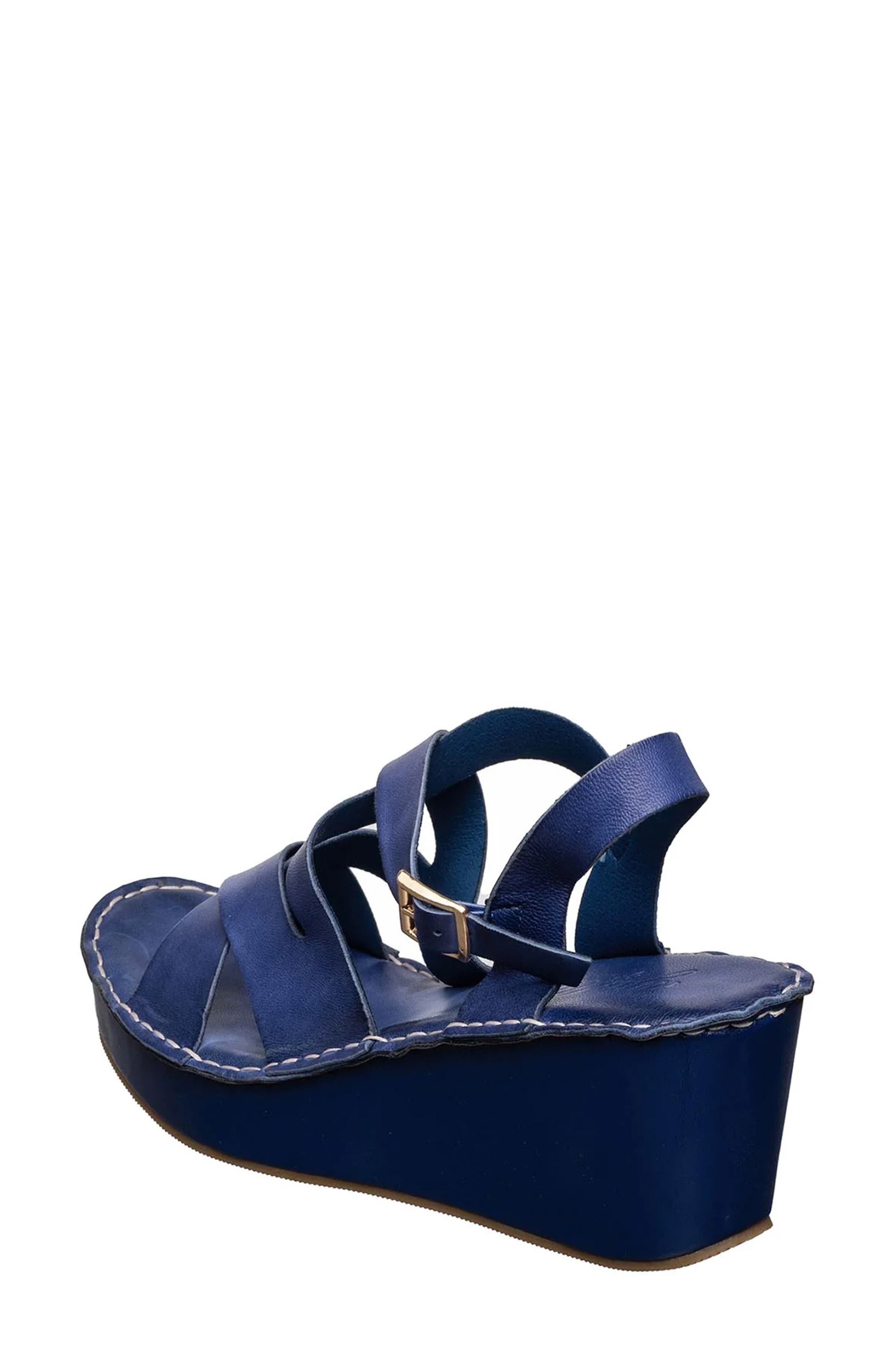 ANTELOPE Sari Platform Wedge Sandal, Alternate, color, Blue Jewel