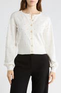 Love By Design Valerie Faux Pearl Cardigan