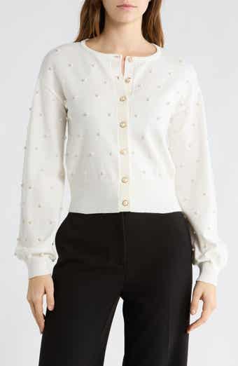 Love By Design Valerie Faux Pearl Cardigan