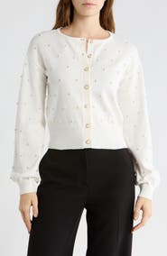 Love By Design Valerie Faux Pearl Cardigan