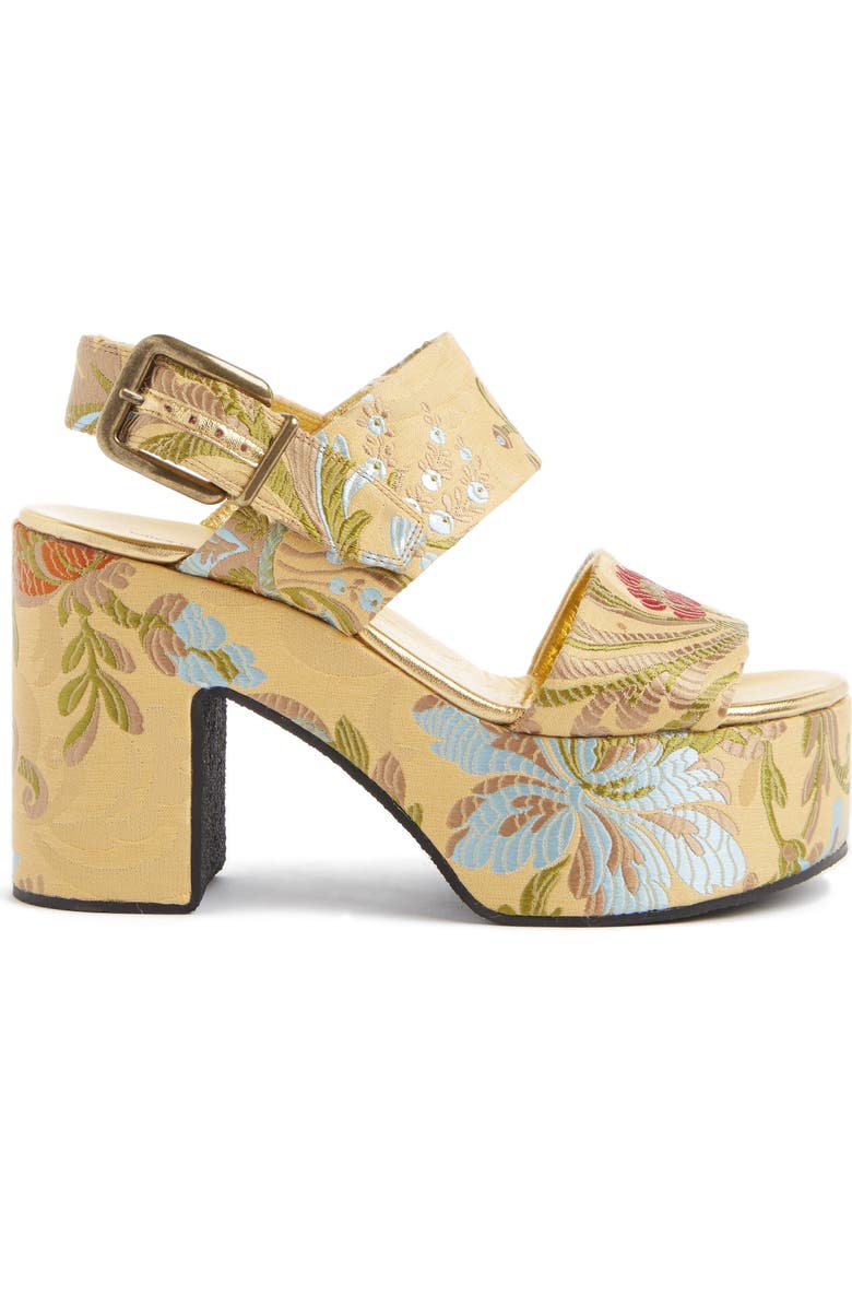 Dries Van Noten Platform Jacquard Sandal, Alternate, color,