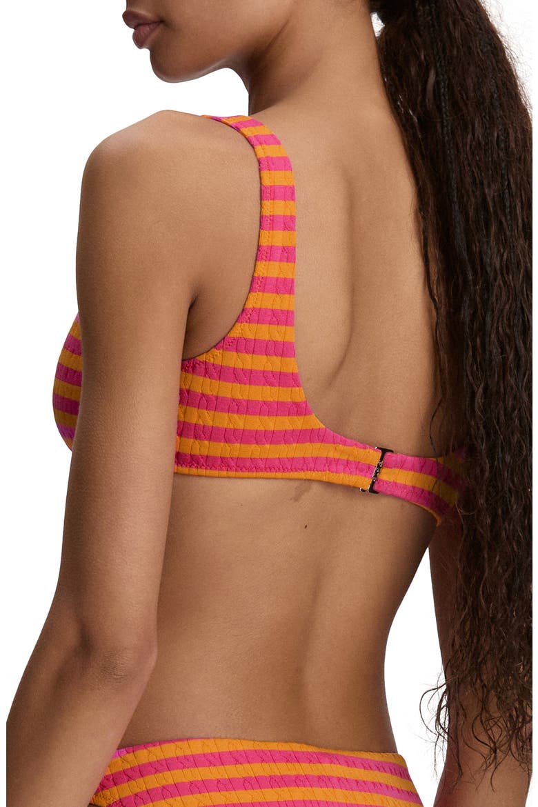 Stripe Bikini Top, Alternate, color, DESERT PINK SAIL ORA
