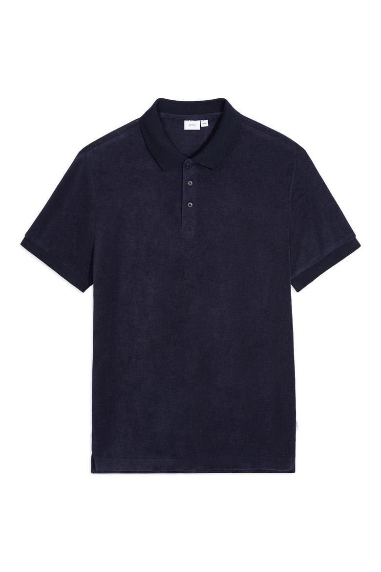 Men's Zach Brushed Knit Polo, Main, color, DEEP NAVY