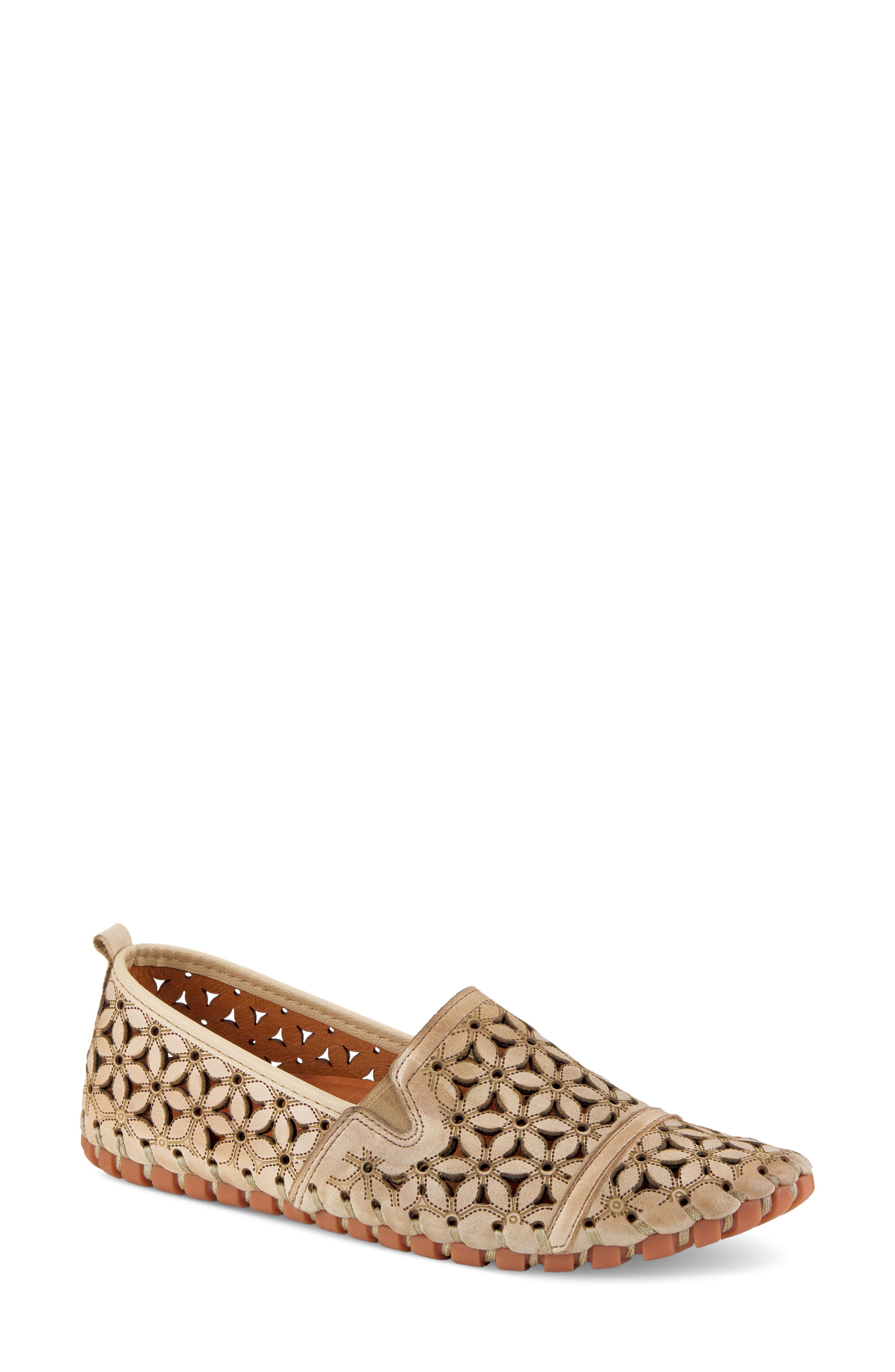 Spring Step Flowerflow Flat, Main, color, Beige