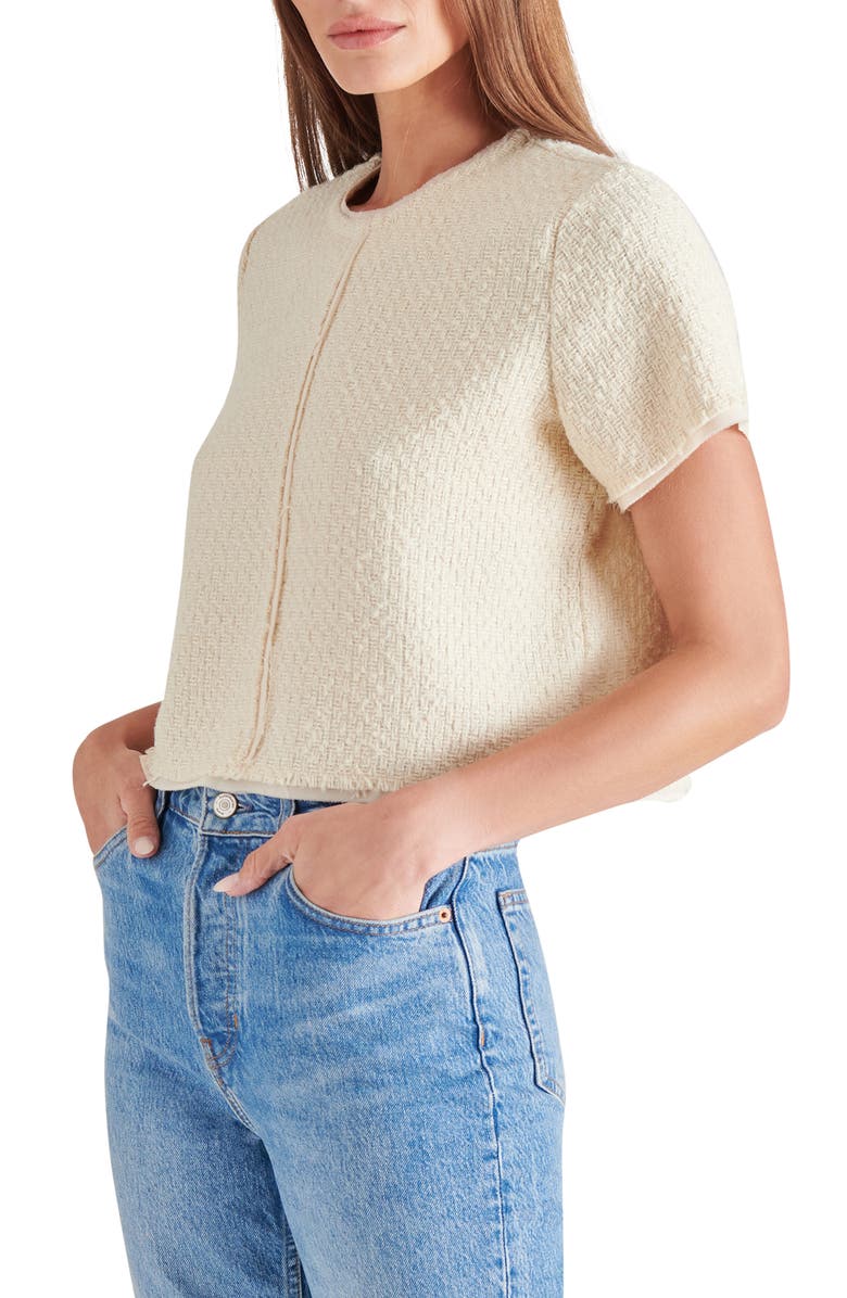 Steve Madden Addie Tweed Top, Alternate, color,